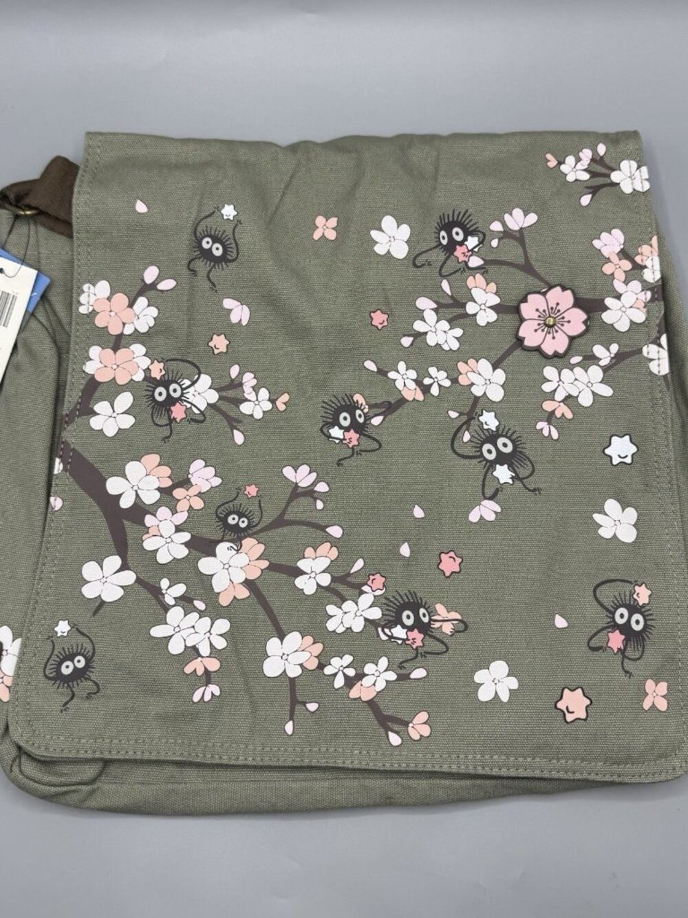 Studio Ghibli Spirited Away Soot Sprite Cherry Blossom Messenger Bag NEW